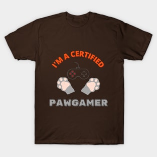 I'm A Certified PawGamer for Dog and Cat Lover Gamer T-Shirt